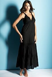 Pure Cotton Deep V-Neck Cover Up Maxi Dress Pure Cotton Deep V-Neck Cover Up Maxi Dress