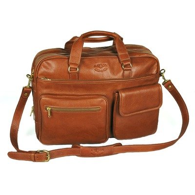 Double Compartment Top Zipper Briefcase Color: Black