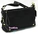 AUTHENTIC COACH BLACK SIGNATURE JACQUARD SMALL CARLY with BLACK LEATHER 10730