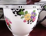 Royal Doulton H1420 Black and Floral c1925 5.5 Inch Saucer only