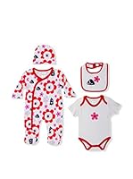 Pitter Patter Baby Gifts Conjunto (Rojo / Blanco)