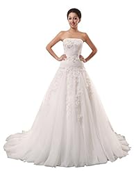 Strapless Sweetheart Lace Beaded  Polyester/Viscose Party Dress  with a Chapel Train  With Ruffles