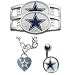 Dallas Cowboys Heart Bracelet/ Belly Ring/Shoe Thingz Charm Package