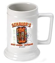 Personalized 16 oz. Tiki Lounge Beer Stein (Set of 6)