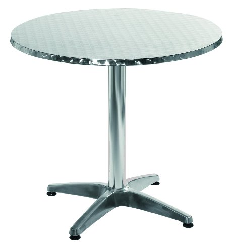 Euro Style Aluminum Dining Table Allan Indoor/Outdoor Table Style: 27.5 Inches Round Aluminum Table