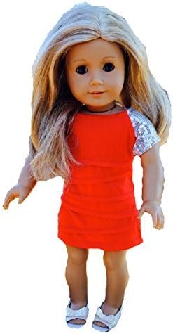Sparkly Red Dress up for 18" Doll