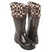 Coach Peace Rubber Knit Brown Rain Boots Shoes Sz 7