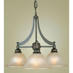 Murray Feiss F1922 3ORB Pub Three-Light Downlight Chandelier in Oil Rubbed Bronze with... by Murray Feiss