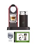 Nespresso CitiZ Automatic Espresso Maker and Milk Frother Fire-Engine Red with 2 Year Extended Warranty