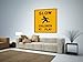 Street & Traffic Sign Wall Decals - SLOW Children at Play Symbol Sign - 12 inch Removable Graphic