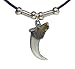 Howling Wolf Claw Pendant - Beaded Black Leather Necklace