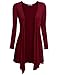 Doublju Womens Long Sleeve Draped Open Front Cardigan