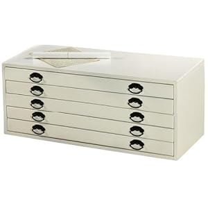 Five - drawer 40w Map Chest, 5-DRAWER, WHITE by Home Decorators Collection