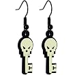 Skull Skeleton Key Glow Earrings