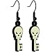 Skull Skeleton Key Glow Earrings