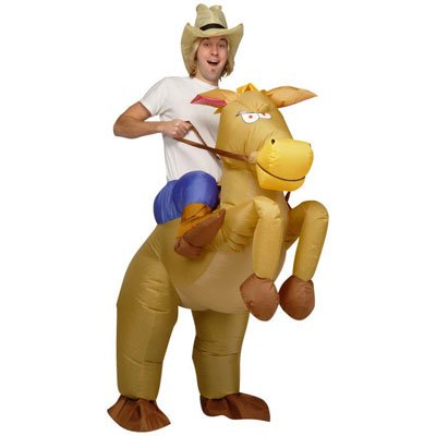 Inflatable Horse and Cowboy