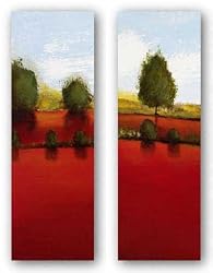 Paisaje VII-VIII Set by Ivan Reyes 12"x36" Art Print Poster Latin