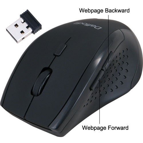 Daffodil Wms328b Wireless Optical Mouse 2.4ghz - Cordless 5 Button Pc Mouse With Scrollwheel And Adjustable Sensitivity (max Dpi: 1600) - For Laptop / Netbook / Desktop Computers - Supported By: Microsoft Windows (7 / Xp / Vista) And Apple Mac (os X +) -  Picture