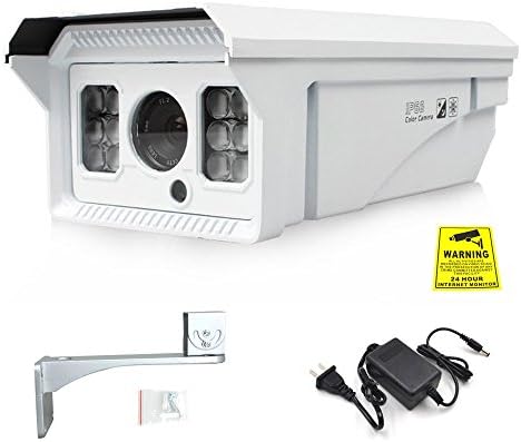 Woshida® HD CCTV Security Camera Laser Bullet Camera 12x Laser Light 1/3" Sony Chip 1080 Line IR Night Vision Waterproof With Bracket and 12V 2A AC/DC Power Supply