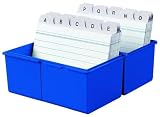 Produkt-Bild: Han-B&uuml;roger&auml;te 976-14 Karteibox f&uuml;r 400 Karten DIN A6, Polystyrol, 165 x 128 x 96 mm, blau