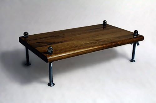 Monitor Stand PSTDWCB20-6 Pine Dark Walnut 20 x 11.5 x 6 TV Wood Shelf Riser Furniture Desk Assembled Made in USA NEW