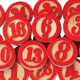 Red Wood Bingo Calendar Numbers (Maya Road)