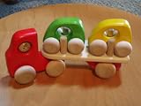 Produkt-Bild: Bajo - 41430 - Autotransporter mit Fahrer, rot, Holz, 20cm