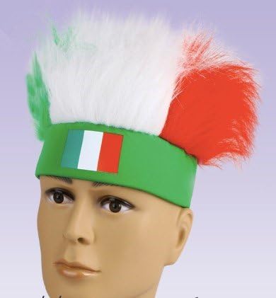2014 Brazil FIFA World Cup Afro Wig Football Sports Fan Costumes Wig（Italy）