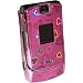 Reflective Pink Hearts Snap-On Shell For Motorola RAZR V3