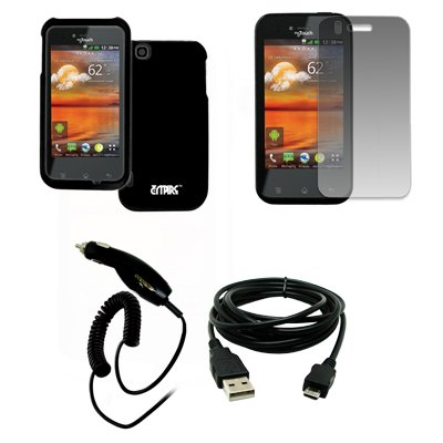 EMPIRE T-Mobile LG myTouch Black Rubberized Hard 