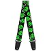 Buckle-Down GS-W30164 Guitar Strap - Aliens Head Scattered Galaxy2/Green/Black - 2
