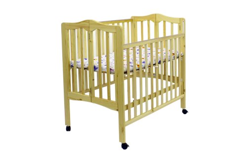 Dream On Me Folding 2-in1 Portable Crib - Natural