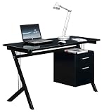 from Piranha Trading Limited Black Computer Desk with Storage and FREE EXPEDITED DELIVERY (PC29g) Model PC29g