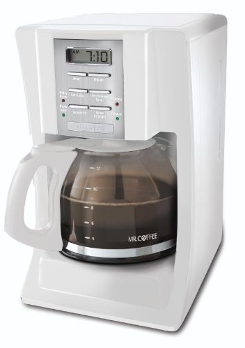 Mr. Coffee SJX20 12-Cup Programmable Coffeemaker, White