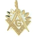 Freemason Charm 14k Gold 20.5mm
