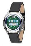 01TheOne Men's ZE107B1 Zerone Blue LED Black Leather Watch