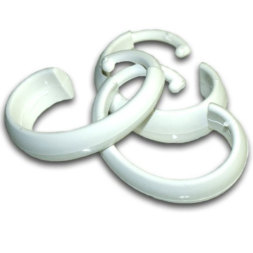 Effortless WHITE Shower Curtain Hooks