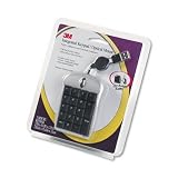 3M/COMMERCIAL TAPE DIV. / MMMLX451 / Optical Mouse w/Numeric Keypad, Two-Button/Scroll, Black/Silver / Sold as 1 EA