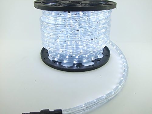 LUISHA 100ft Cool White 13mm LED Flexible Rope Light Kit for Indoor / Outdoor Lighting, Home, Garden, Patio, Shop Windows, Christmas, New Year, Wedding, Birthday, Party, Event