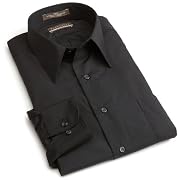 Van Heusen Men's Long Sleeve Wrinkle Free Poplin Fitted Solid Shirt