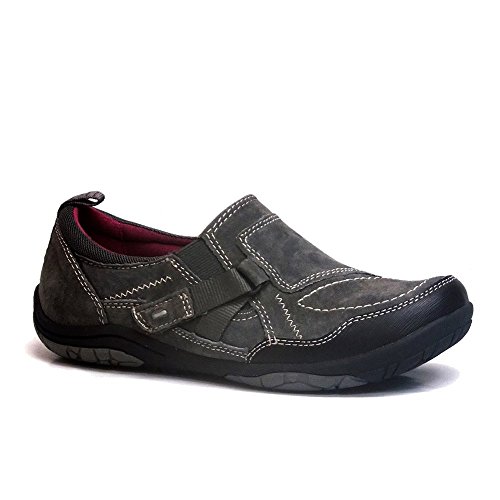 Earth Origins Women's Alison Iron Grey Leather Loafer Shoes