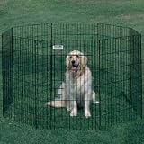 Precision Pet Ultimate Black Wire Exercise Pen Enclosure- eight 2-foot wide panels - 24 height 9 guage wire