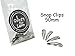 100 Snap Hair Clips - Silver Metal Tear Drop Shape with Hole - 50mm