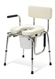Guardian Padded Drop Arm Commode - 350lb Weight Capacity