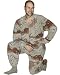 PajamaCity Desert Camo Print Smooth Fleece Footed Pajamas for Men and Women