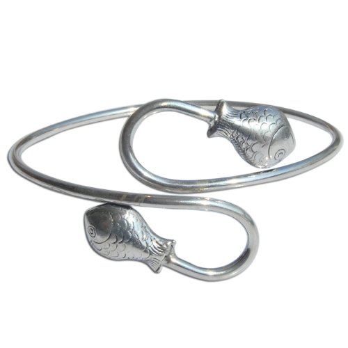 Fashion Jewelry Sterling Silver Armlet Fish Arm Bracelet