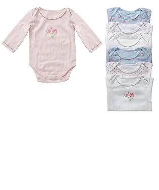 Girls Long Sleeve Floral Bodysuit - 7pk