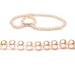 Single Strand 18 Inch 6.0-7.0mm Pink Semi-Round Freshwater Cultured Pearl Necklace