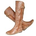 s.OLIVER Damen Schlupf Stiefel, Overknees, gef&uuml;ttert, muscat braun antic