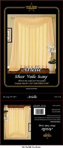 Sheer Voile One Window Curtain/Panel 60'' X 84'' Inch Gold Sheer Voile One Window Curtain/Panel 60'' X 84'' Inch Gold